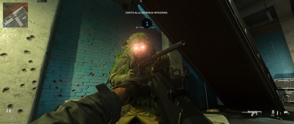 Glowing eyes glitch