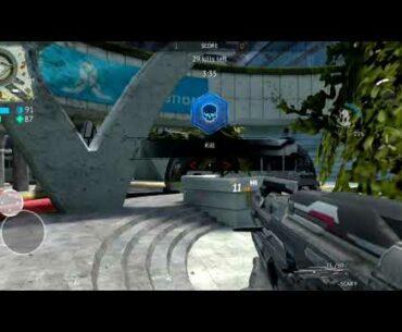 Playing first person shooter game