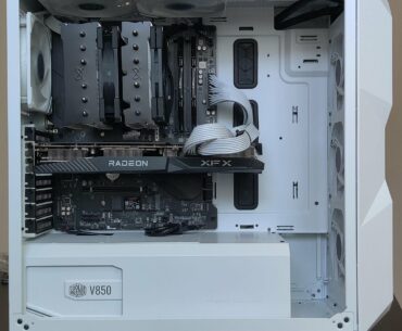 built this for my brother Ryzen 5700x Scythe Fuma 2 MSI MAG B550 gaming plus 32gb Gskill DDR4 3600 XFX RX6700xt 3tb WD770 m.2 Cooler Master case and PSU MSI 34" 3440x1440 100hz