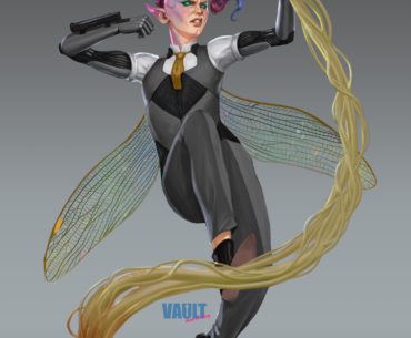 Augmented Faeborn, for Vault RPG cover, by Marko Horvatin