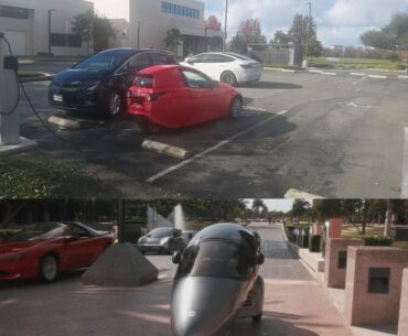 Small electric car in movies and real life.