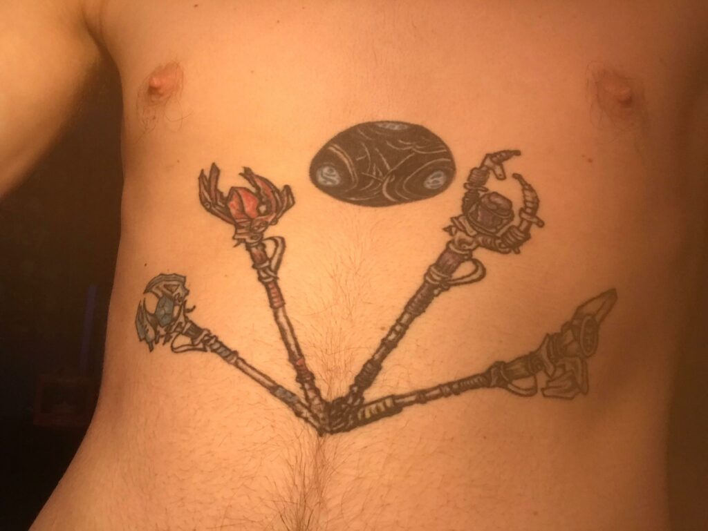 Filling up my whole torso with cod zombies can’t wait till it’s all finished!