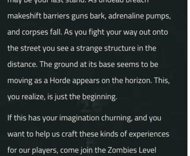 Probably not the first to see this but here is a Zombies level design job posting
