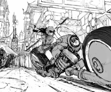 some concept sketch for an old game demo by Scott Shi