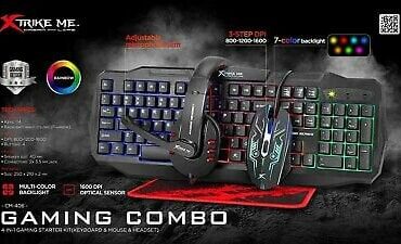 XTRIKE ME CM-406 4 IN 1 Keyboard, Mouse, Mat & Headset Gaming Kit