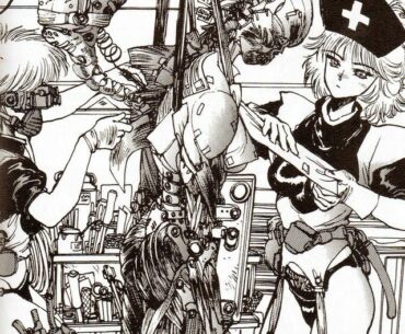 three sleeves of cyberpunk madness. 1.ghost in the shell 2.battle angel alita angel of redemption 3.blame