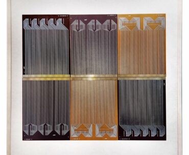 ‘Imitation’, me, 24karat gold and silver circuits on fiberglass, linen, and wood, 2022