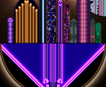 cityscape made from cellular-automata