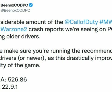 Many crashes are happening on PCs with outdated drivers