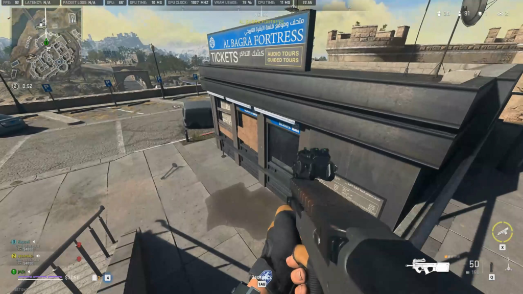 The new Roze skin looking good. Barely spotted some movement and started shooting but impossible to follow.