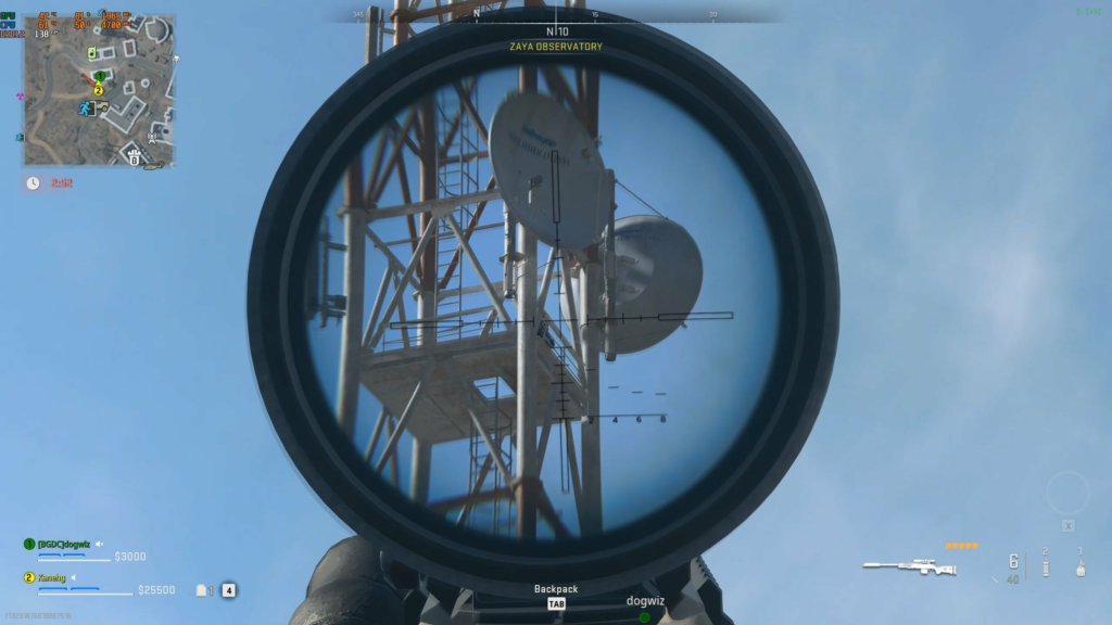 Thanks to the Exfil Chopper for helping us with the guy camping in the radio tower.