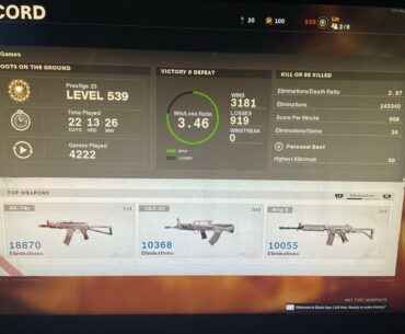 Someone showed their stats