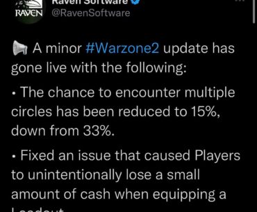 Yet another update from Raven. Reduced odds of circle split event. Fixed loadout bug.