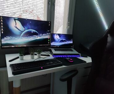 Recently got a monitor, still a wip, but improving! Suggestions?