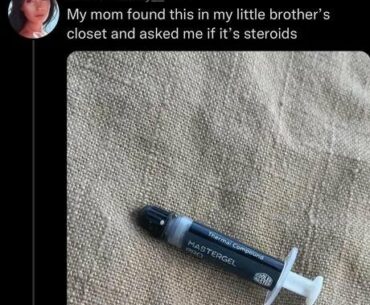 Mom thinks little bro is on the juice