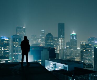 Looking out over Seattle during a smoky night in the wildfire season. Almost felt like I was shooting on a Bladerunner set.