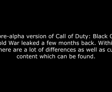 Treyarch really cut this feature from Zombies and MP...