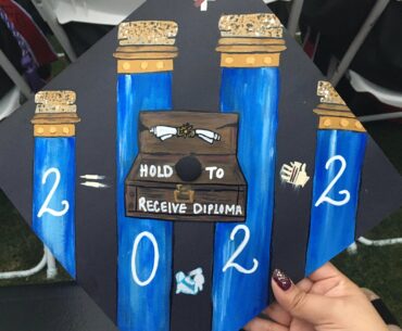 Graduated from college a couple of hours ago. Shoutout to u/KolidePsycho for the inspiration on the mystery box and my sister who stayed up to finish this today.