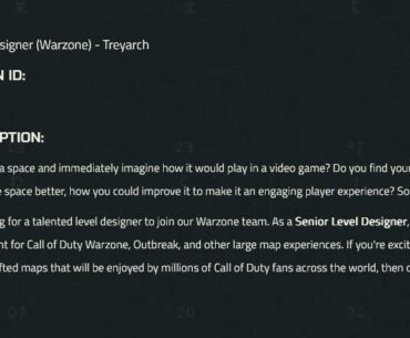 NEWS: A Treyarch job listing mentions “Outbreak” as one of the COD projects that they will be working on👀