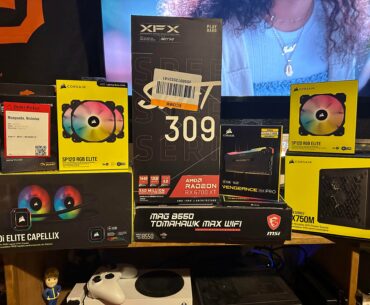 First build spent around 1100 (not shown Corsair 4000 D case and Ryzen 7 5800x cpu)