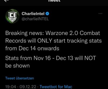 [WZ2 News] Stats are NOT counting until Mid season update… Unbelievable.