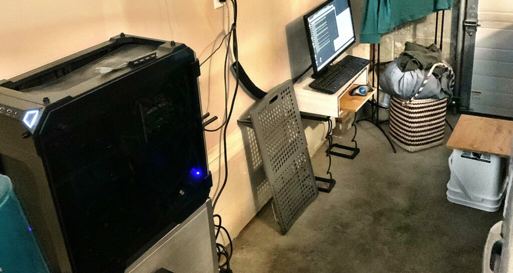 Garage dual purpose laundry station. Wash and slay.