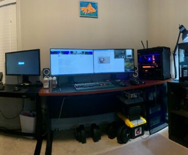 Cleaned up the office. I know my cable management could use some Velcro ties. It’s coming tomorrow.