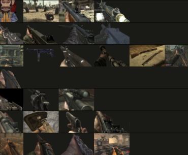 My WaW all Zombie weapon tier