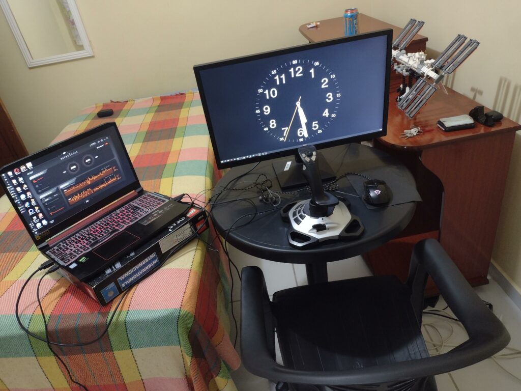 My makeshift flight Sim setup
