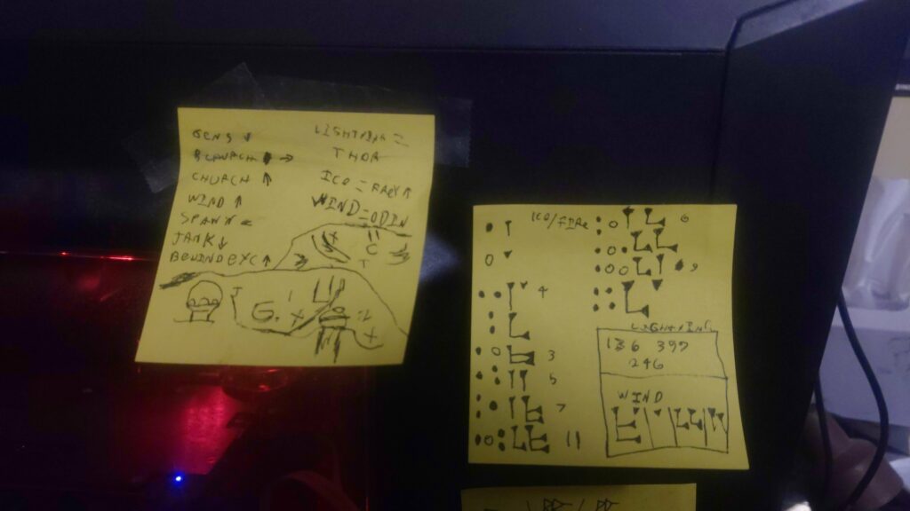 My Origins sticky notes