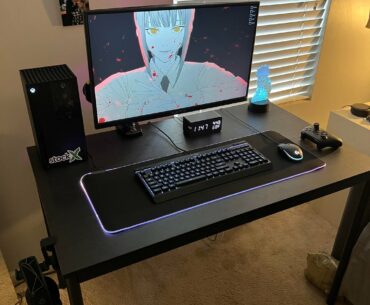 Just finished my first ever set up. All I need to do is mount the laptop under desk to hide remaining falling wires. Any suggestions?