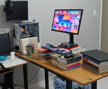 Improvised standing desk