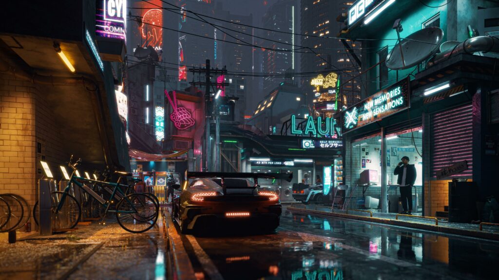 Cyberpunk Night Street (by me)