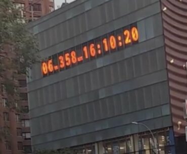 Today I found out there is a clock in union square that counts down to ‘the point where global warming is irreversible’