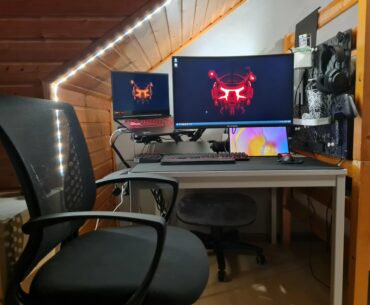 My battlestation, lots of clutters but hey it's honest work