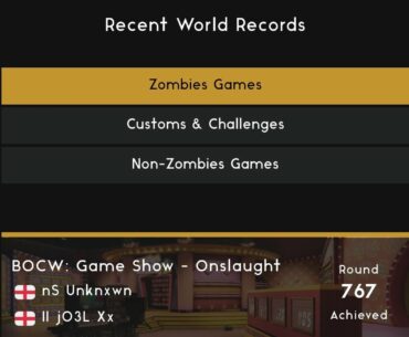 Got my first World record and it was on onslaught personally I'm quite proud