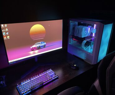 Finished my brothers first gaming setup!