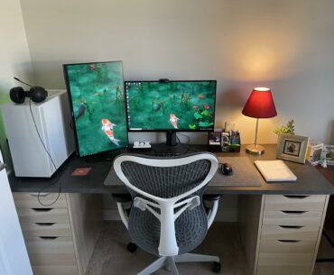 WFH / gaming setup. Would love suggestions for better wallpapers on this screen orientation