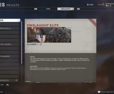 Heads up, all the Onslaught modes are now available in private games