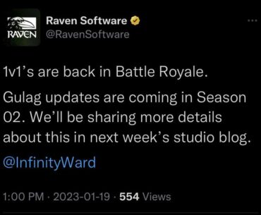 1v1 gulag will return
