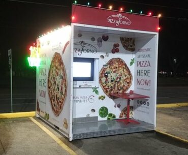 Just out at 2am getting pizza made by a robot at an automatic kiosk