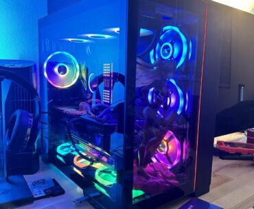 Ryzen 9 7900x, 64gb ddr5 Corsair dominators, Corsair AIO elite with lcd screen, Asus ROG STRIX x670e-e mobo, 4x 2gb WD850x nvme drives, Asus Rtx 4090 TUF, Corsair RM1000x psu and a bunch of Corsair QL fans. Lian Li 011 dynamic evo