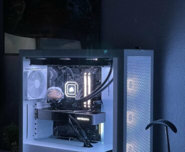Recently put the finishing touches on my first custom build. Specs: Ryzen 7 5800x, RTX 3080 FE, 1TB SSD, 32 GB of RAM, CORSAIR H150i cooler, ASUS X570 PLUS WIFI motherboard.