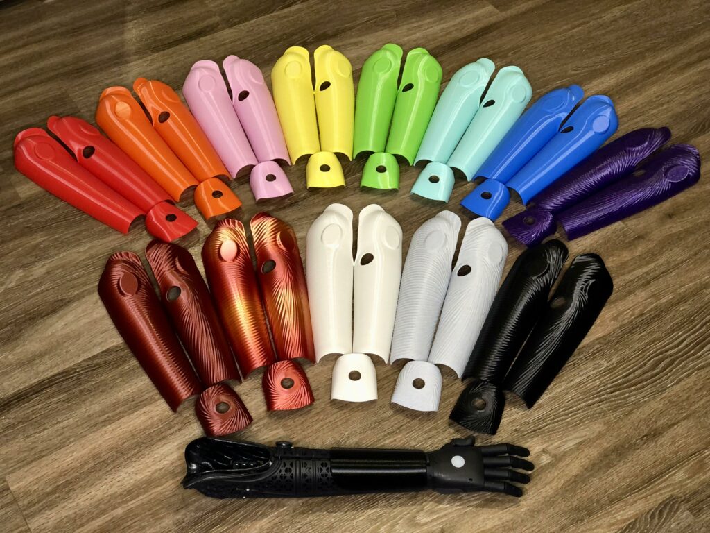 A few of the covers I've 3D printed for my bionic arm