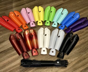 A few of the covers I've 3D printed for my bionic arm