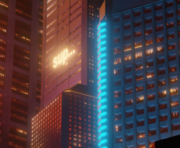 I made another anime-style cityscape animation