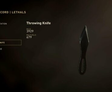 Saw others posting their highest lethals, so I thought I would too :) Highest is the Throwing Knife (of course) and lowest is the S-Mine lmao (in order from most to least amount of kills).