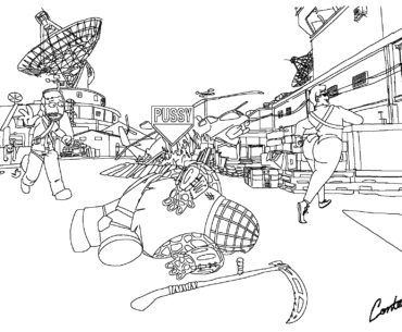 Recreation of me and my friends playing Firebase Z