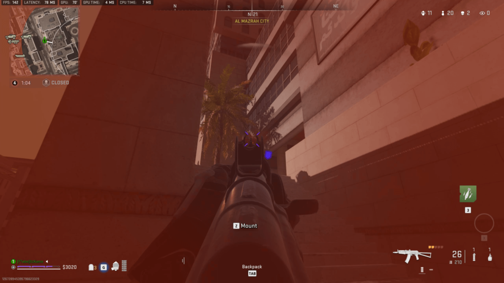 Look, i know... the game needs some realism... but why is my screen turn red when i am still at 80% of armor and full health... i fuckin can't see.