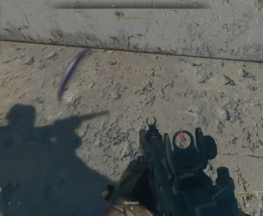 Saw my gun through the ceiling…